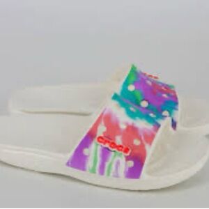 Crocs tie dye slides size 9
